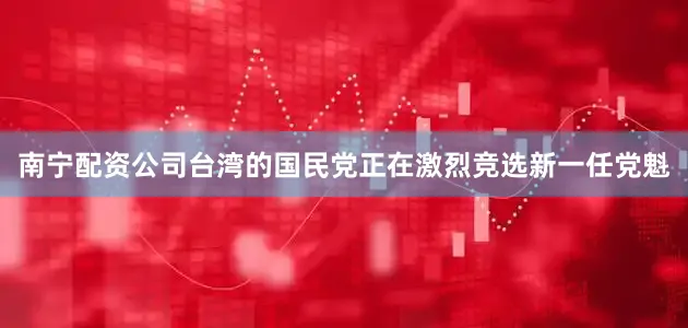 南宁配资公司台湾的国民党正在激烈竞选新一任党魁